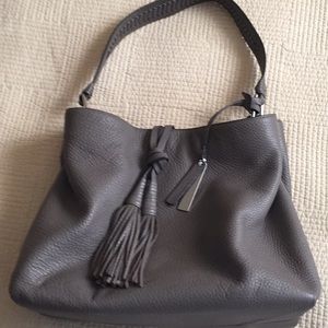 Vince Camuto slouchy leather purse in elephant
